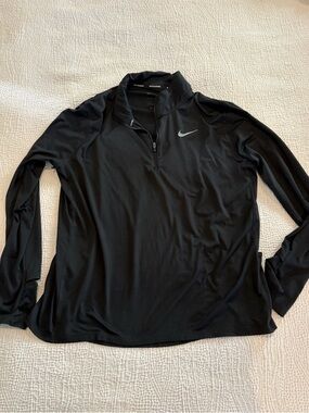 Nike Black Long-Sleeve Quarter-Zip Performance Top